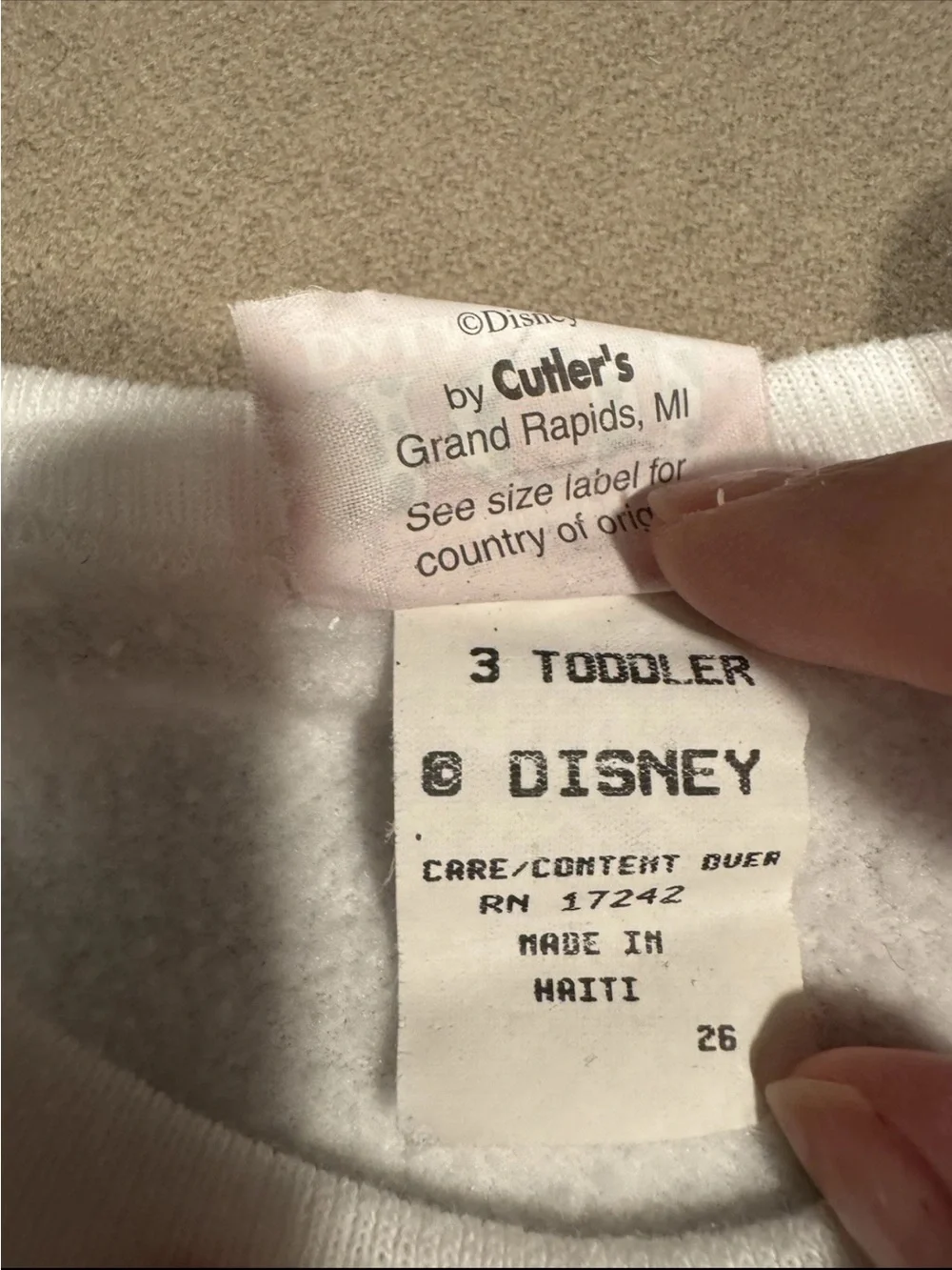 Disney 101 Dalmatians White Long-Sleeve Girls Top vintage press ear dog barks